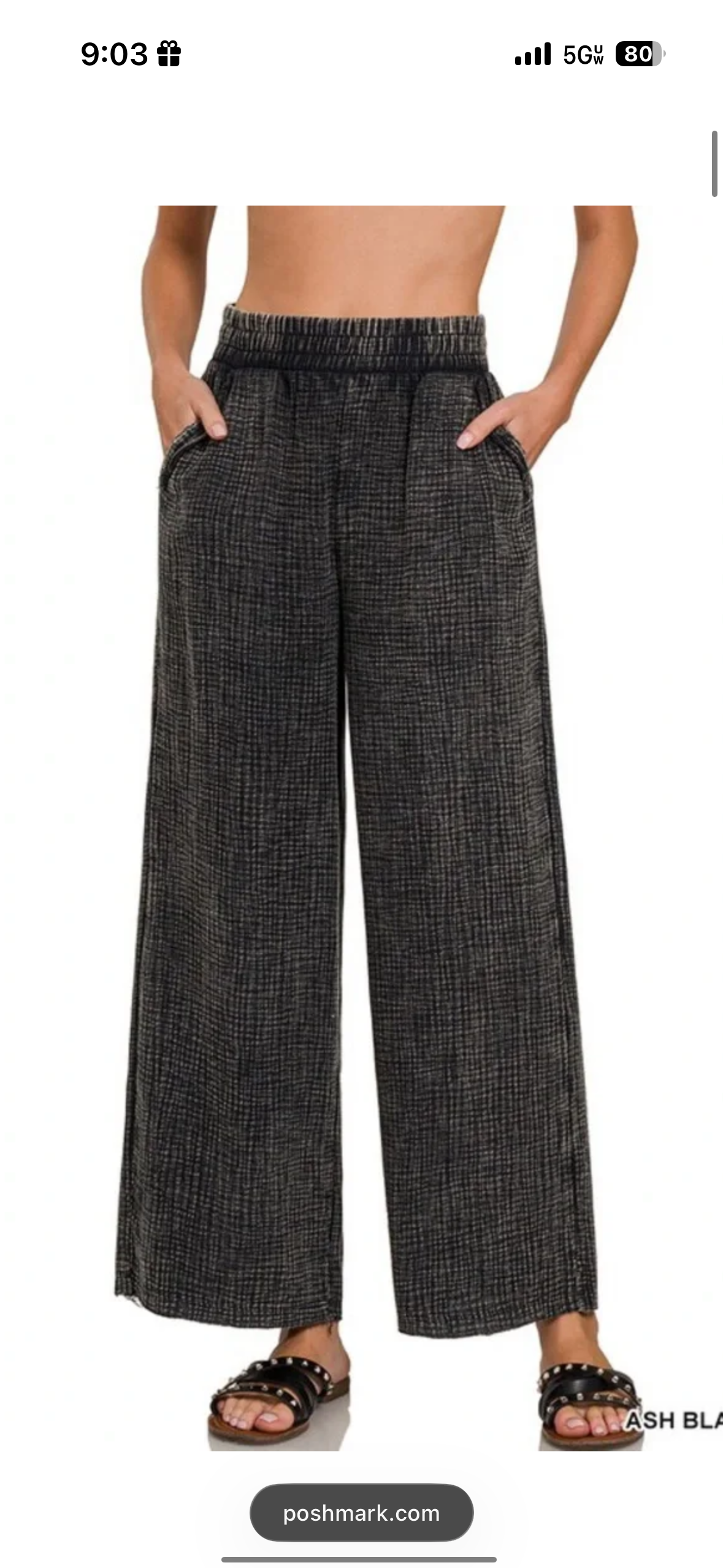 Zenana Double Gauze Wide Leg Pants