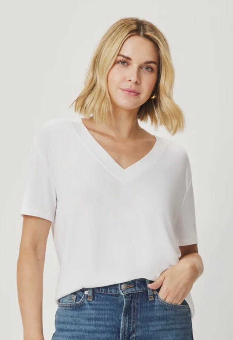 Splendid Bamboo Blend V-neck Tee